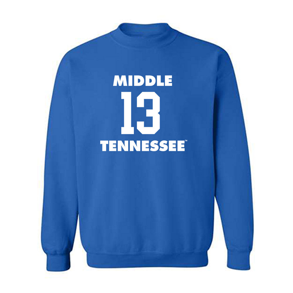 MTSU - NCAA Women's Basketball : Jenna McClendon - Replica Shersey Crewneck Sweatshirt-0