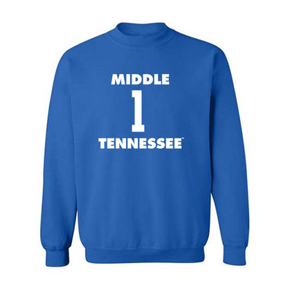 MTSU - NCAA Men's Basketball : Alec Oglesby - Replica Shersey Crewneck Sweatshirt-0