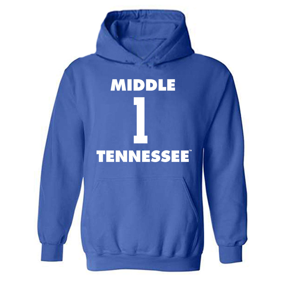 MTSU - NCAA Women's Basketball : Courtney Blakely - Replica Shersey Hooded Sweatshirt