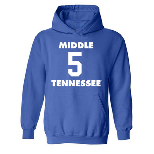 MTSU - NCAA Women's Basketball : Carsyn Swaney - Replica Shersey Hooded Sweatshirt-0