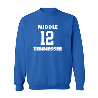 MTSU - NCAA Women's Basketball : Blair Baugus - Replica Shersey Crewneck Sweatshirt-0
