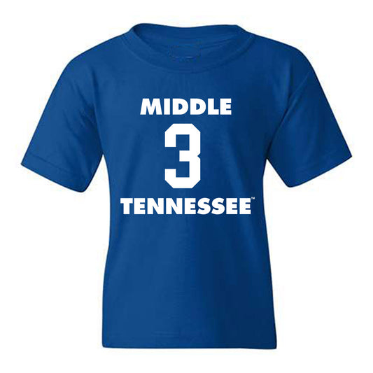 MTSU - NCAA Men's Basketball : Luka Jovanovic - Replica Shersey Youth T-Shirt-0