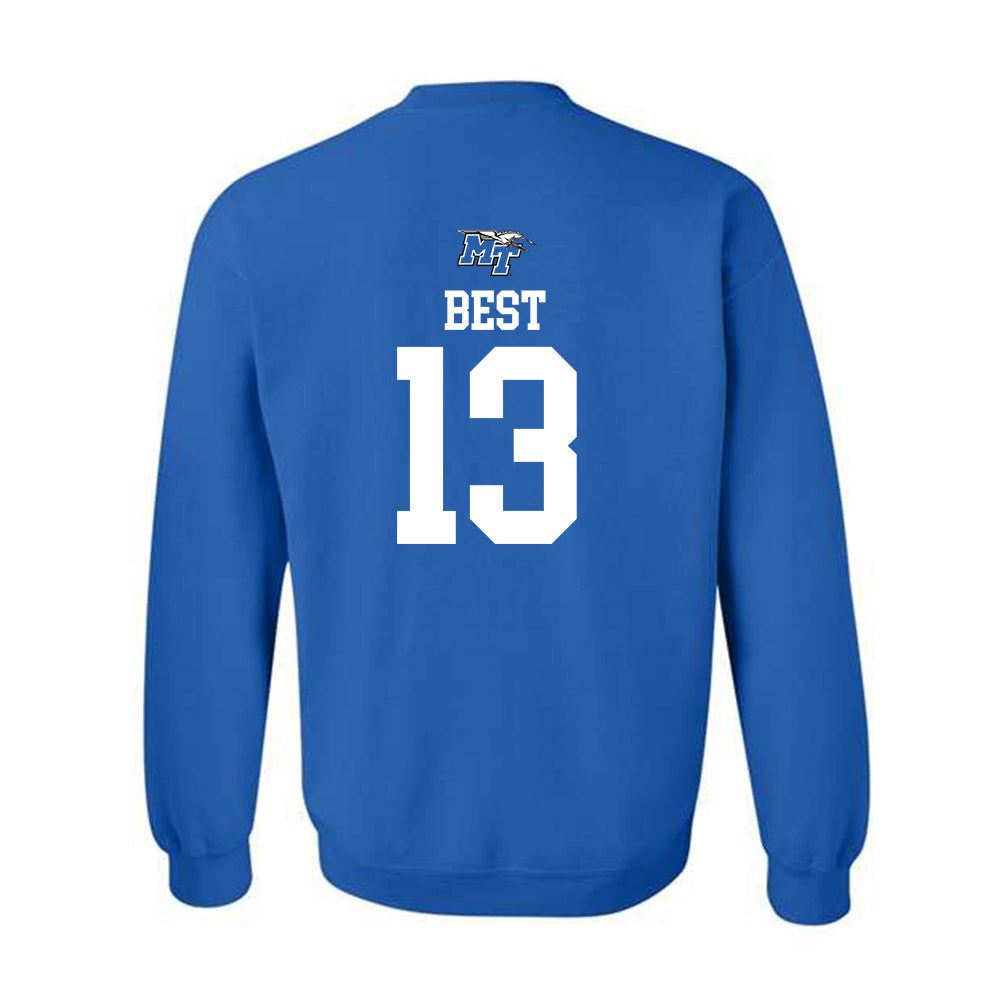 MTSU - NCAA Women's Soccer : Olivia Best - Replica Shersey Crewneck Sweatshirt-1