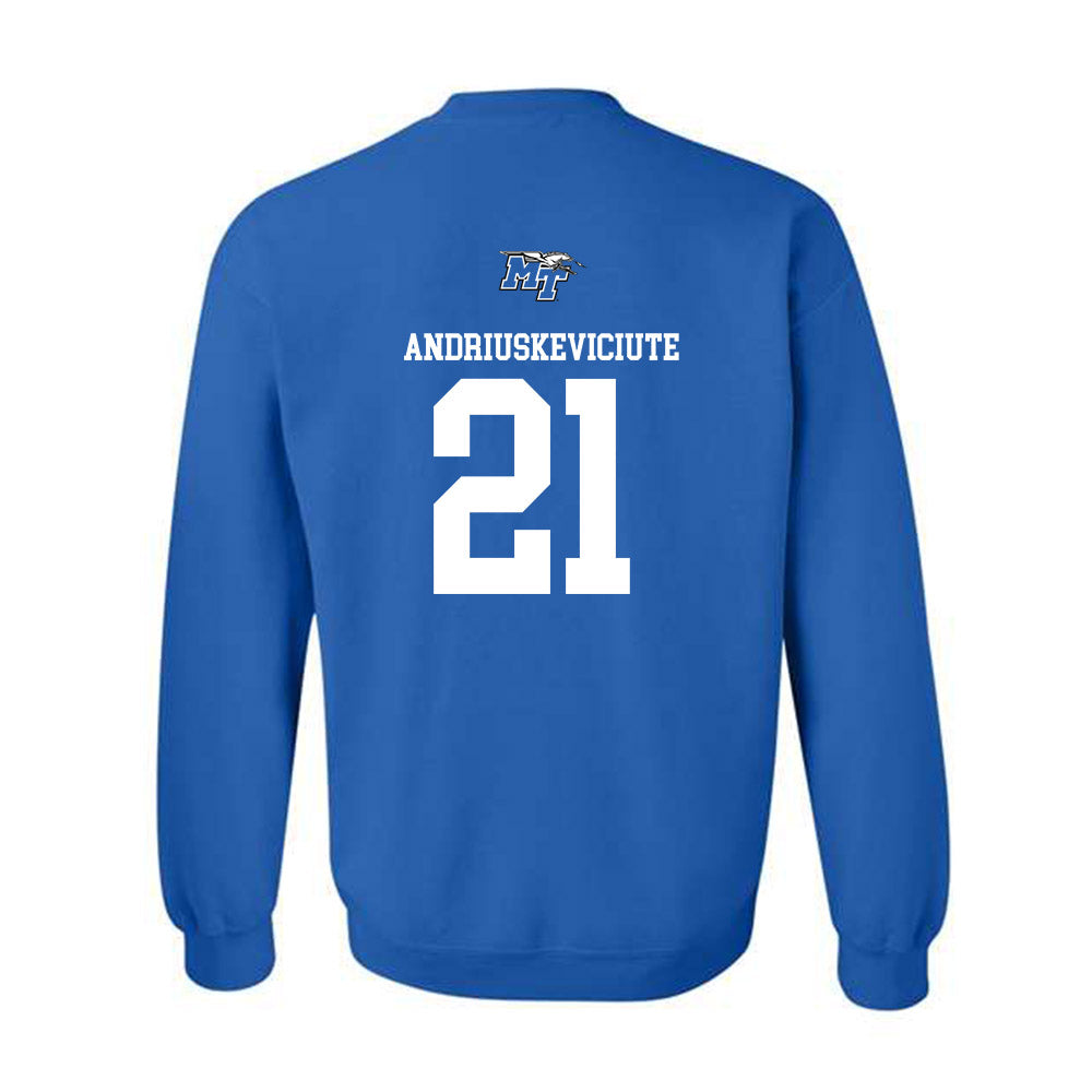 MTSU - NCAA Women's Soccer : Aive Andriuskeviciute - Replica Shersey Crewneck Sweatshirt-1
