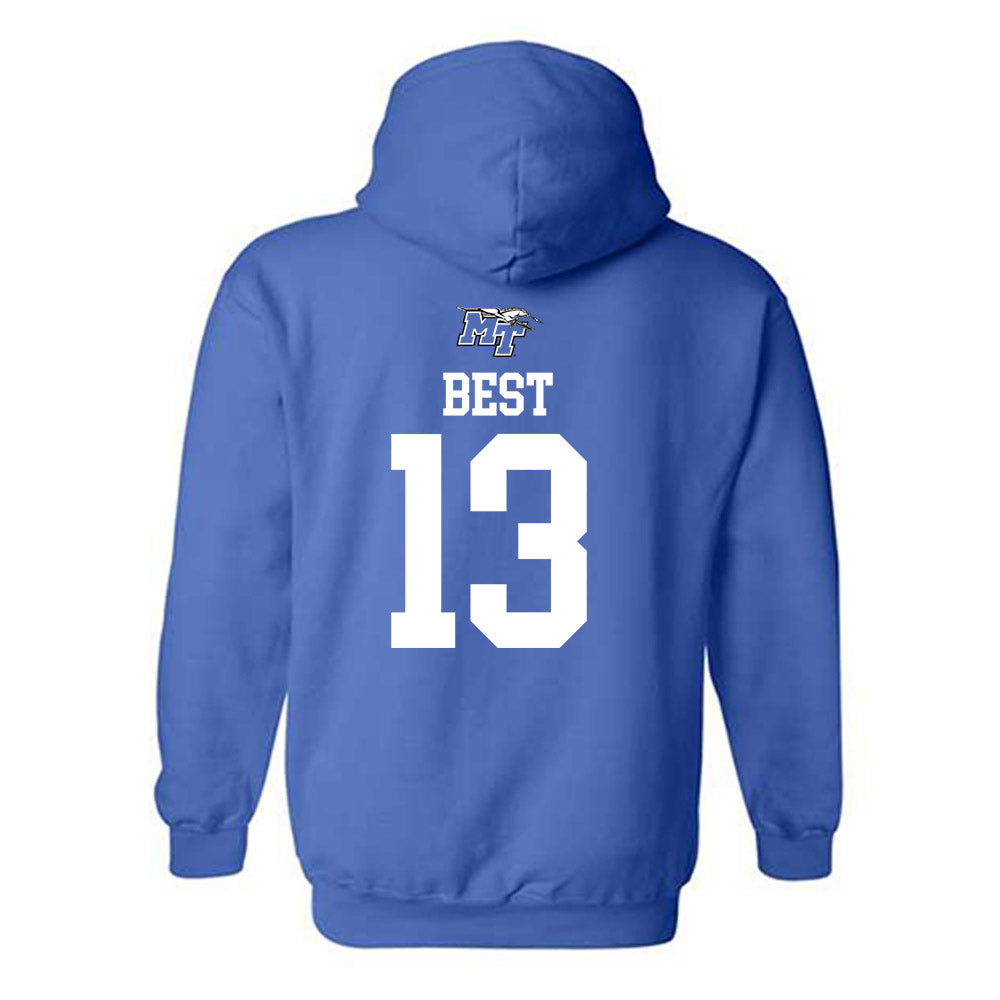MTSU - NCAA Women's Soccer : Olivia Best - Replica Shersey Hooded Sweatshirt-1