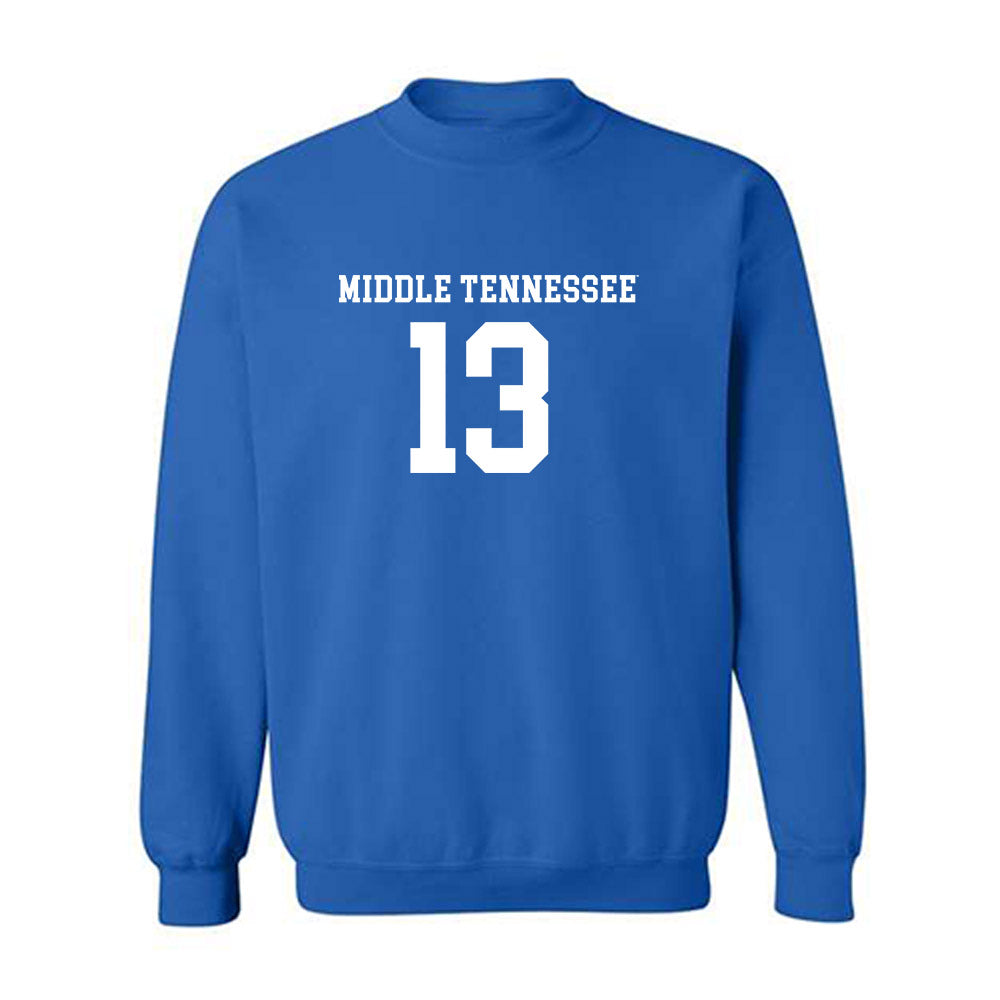 MTSU - NCAA Women's Soccer : Olivia Best - Replica Shersey Crewneck Sweatshirt-0