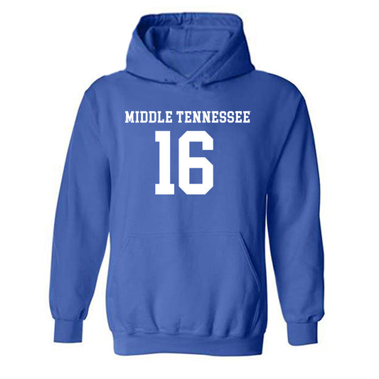 MTSU - NCAA Women's Soccer : Jessica Oliveras - Replica Shersey Hooded Sweatshirt