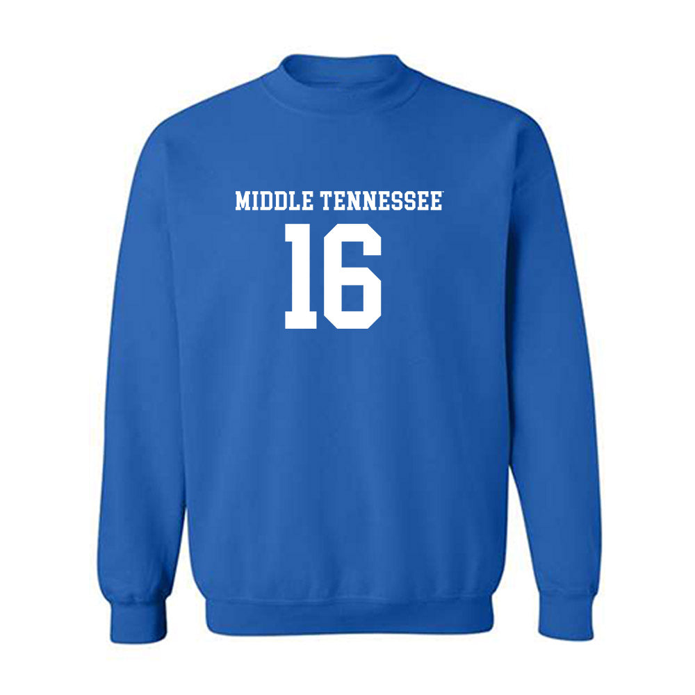 MTSU - NCAA Women's Soccer : Jessica Oliveras - Replica Shersey Crewneck Sweatshirt