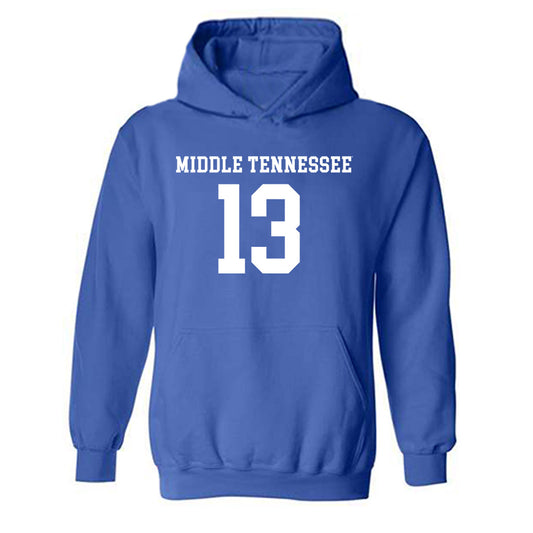 MTSU - NCAA Women's Soccer : Allie Draper - Replica Shersey Hooded Sweatshirt