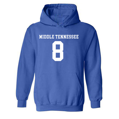 MTSU - NCAA Women's Soccer : Charli Dunn - Replica Shersey Hooded Sweatshirt-0