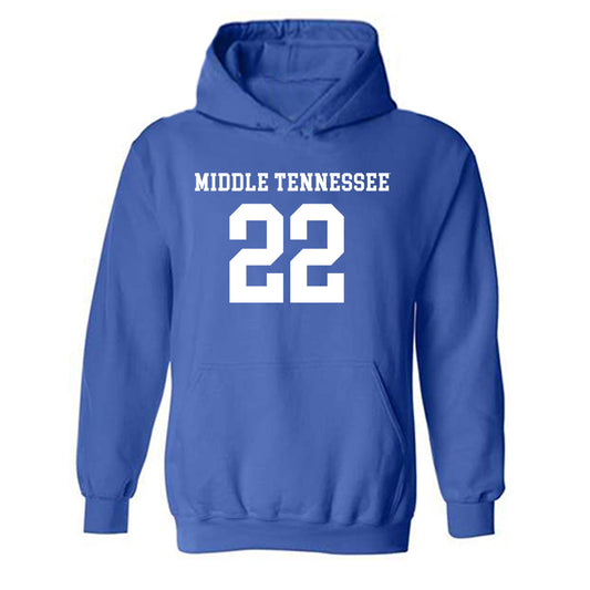 MTSU - NCAA Women's Soccer : Emma Pettersen - Replica Shersey Hooded Sweatshirt