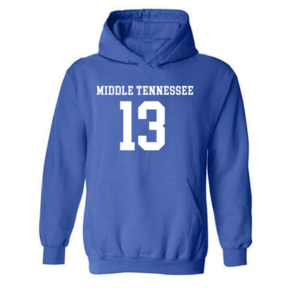 MTSU - NCAA Women's Soccer : Olivia Best - Replica Shersey Hooded Sweatshirt-0