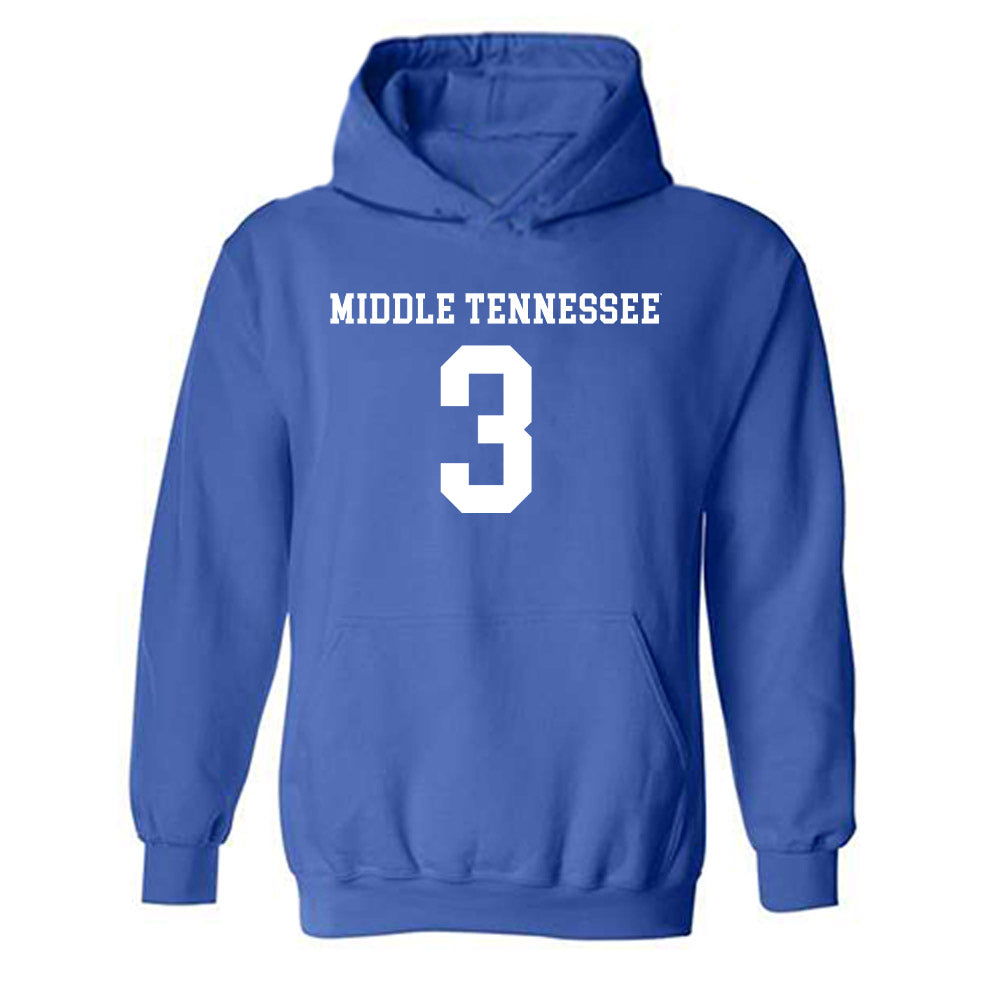 MTSU - NCAA Women's Soccer : Megan Carroll - Replica Shersey Hooded Sweatshirt