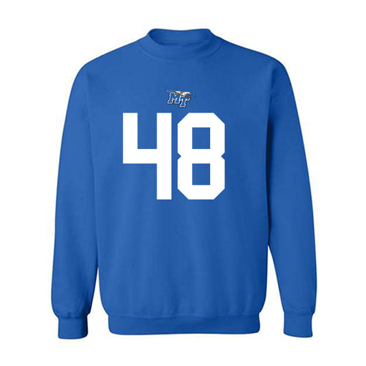 MTSU - NCAA Football : Andrew Cross-Adams - Replica Shersey Crewneck Sweatshirt-0