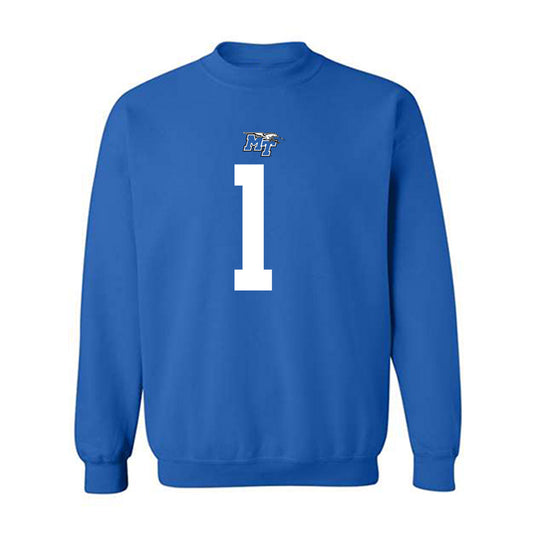 MTSU - NCAA Football : Nahzae Coz - Replica Shersey Crewneck Sweatshirt-0