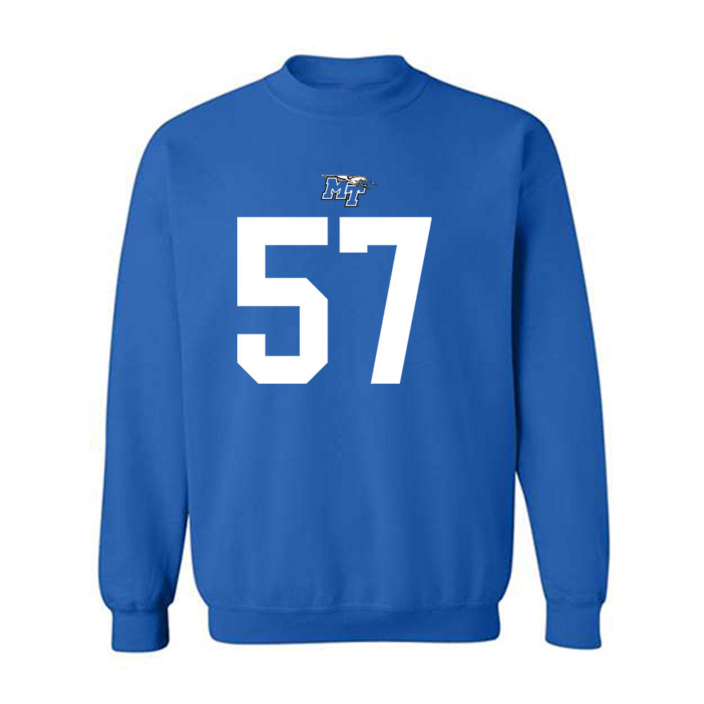 MTSU - NCAA Football : Bo Bryan - Replica Shersey Crewneck Sweatshirt-0