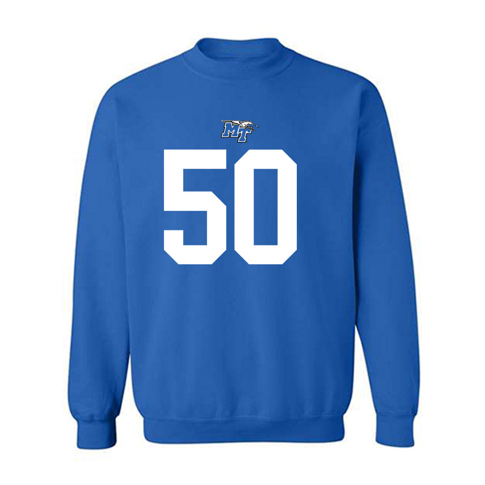 MTSU - NCAA Football : Elijah Carney - Replica Shersey Crewneck Sweatshirt