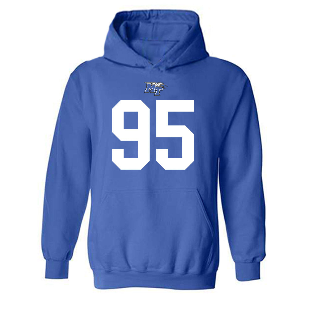 MTSU - NCAA Football : Zeion Simpson-smith - Replica Shersey Hooded Sweatshirt-0