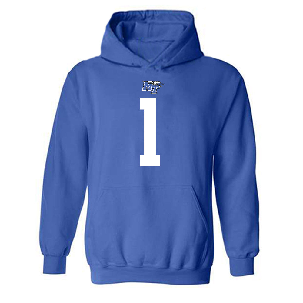 MTSU - NCAA Football : Omari Kelly - Replica Shersey Hooded Sweatshirt