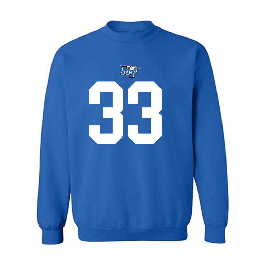 MTSU - NCAA Football : Malik Love - Replica Shersey Crewneck Sweatshirt