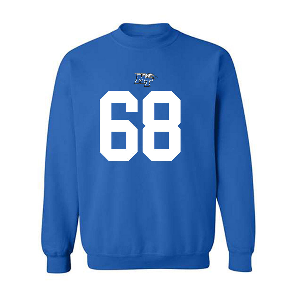 MTSU - NCAA Football : Jason Overton - Replica Shersey Crewneck Sweatshirt