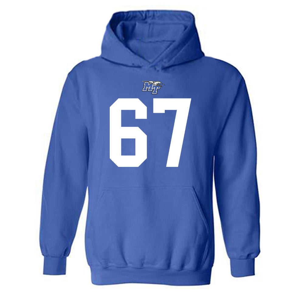 MTSU - NCAA Football : Henry Hamlin - Replica Shersey Hooded Sweatshirt