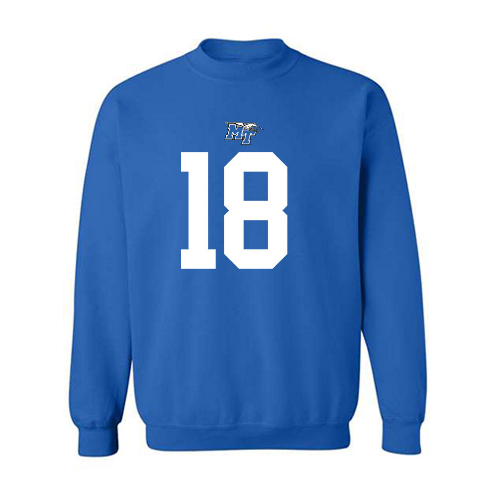 MTSU - NCAA Football : Xavier Williams - Replica Shersey Crewneck Sweatshirt