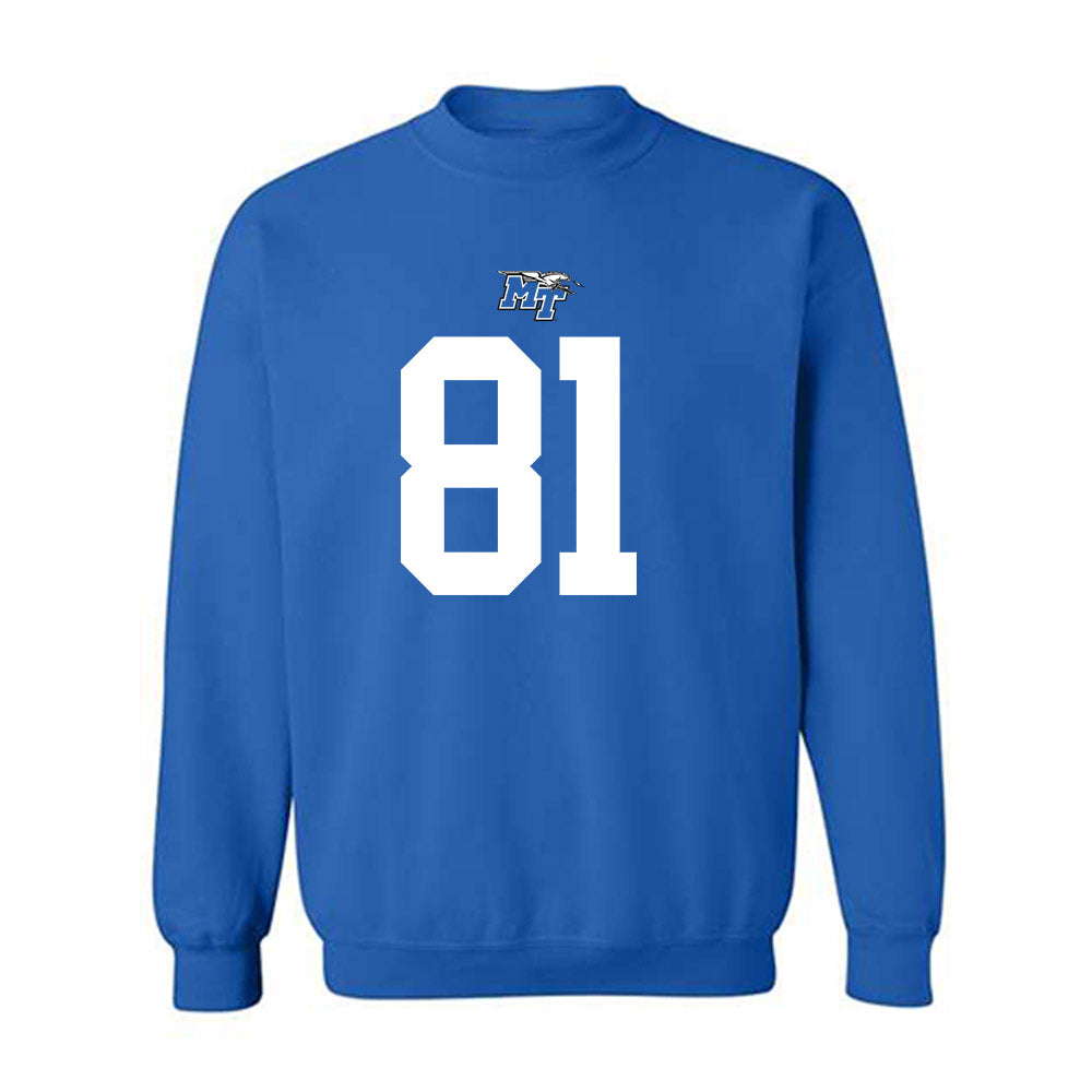 MTSU - NCAA Football : Wilson Hodges - Replica Shersey Crewneck Sweatshirt-0
