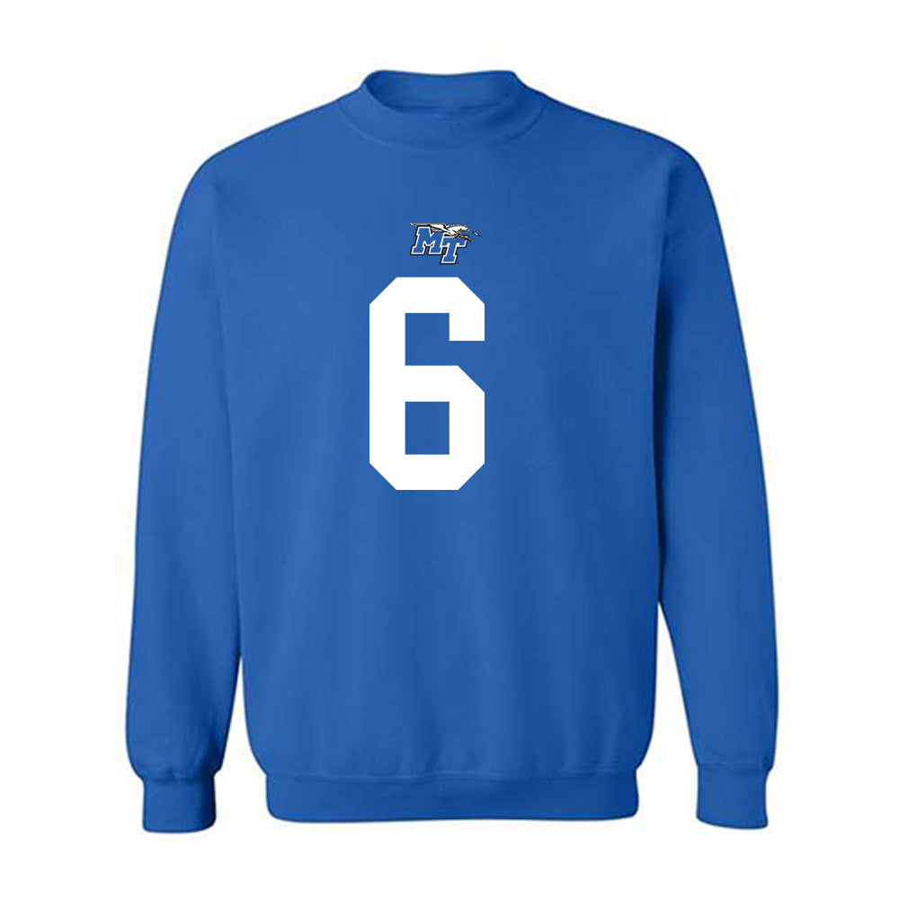 MTSU - NCAA Football : Antoine Jones - Replica Shersey Crewneck Sweatshirt-0
