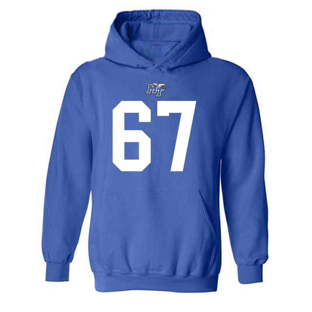MTSU - NCAA Football : Archie Roseman V - Replica Shersey Hooded Sweatshirt-0