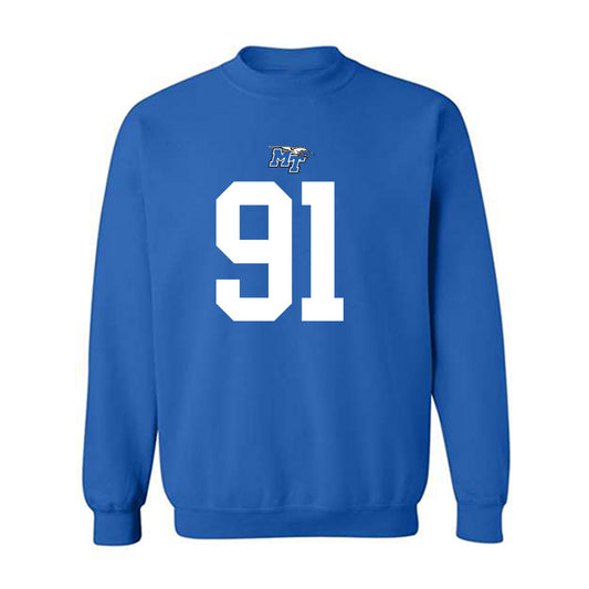 MTSU - NCAA Football : Felix Hixon - Replica Shersey Crewneck Sweatshirt