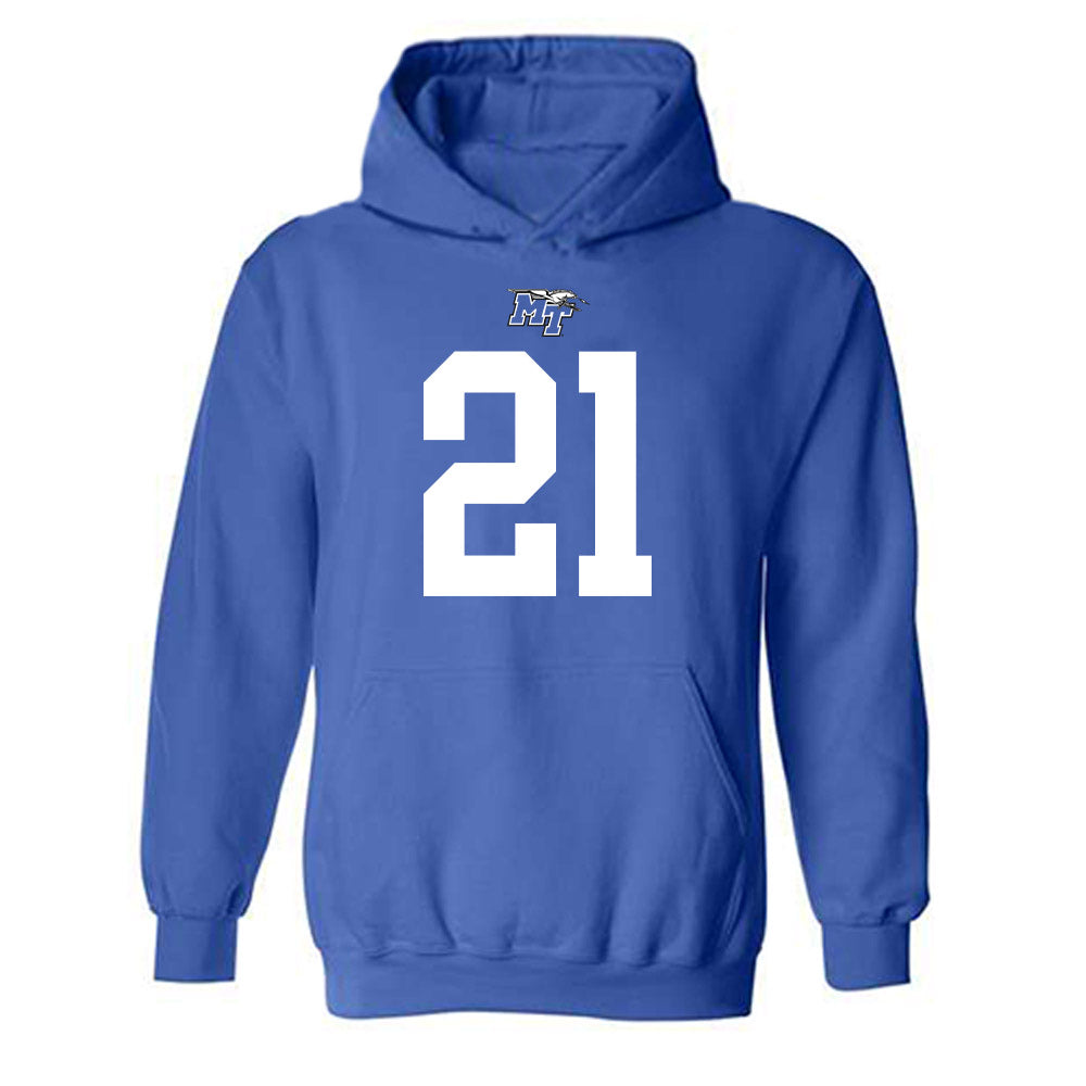 MTSU - NCAA Football : Abdul Muhammad - Replica Shersey Hooded Sweatshirt