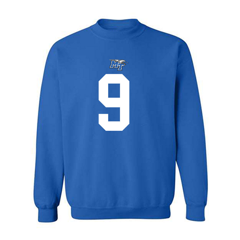 MTSU - NCAA Football : Jekail Middlebrook - Replica Shersey Crewneck Sweatshirt-0