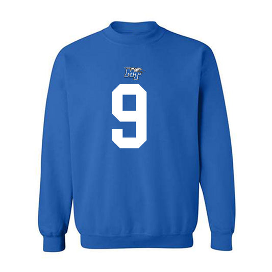 MTSU - NCAA Football : Jekail Middlebrook - Replica Shersey Crewneck Sweatshirt-0