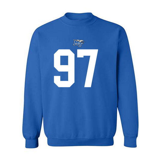 MTSU - NCAA Football : Grant Chadwick - Replica Shersey Crewneck Sweatshirt