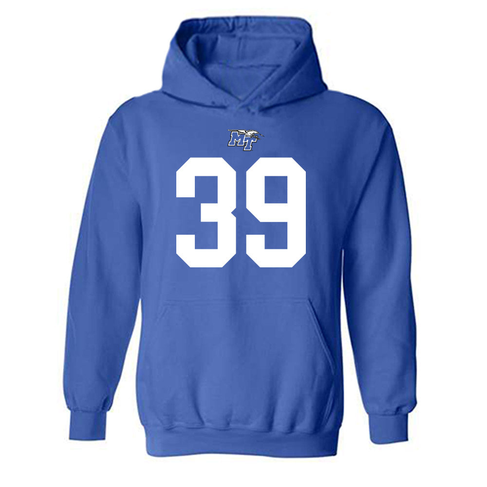 MTSU - NCAA Football : Jordan Beasley - Replica Shersey Hooded Sweatshirt