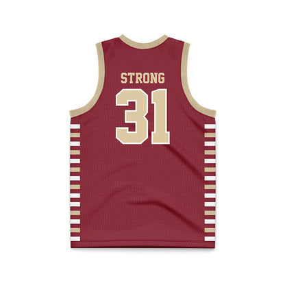 Boston College - NCAA Men's Basketball : Elijah Strong - Maroon Basketball Jersey