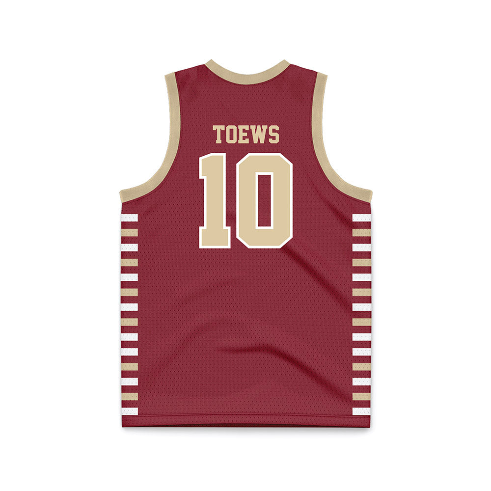 Boston College - NCAA Men's Basketball : Luka Toews - Maroon Basketball Jersey-1