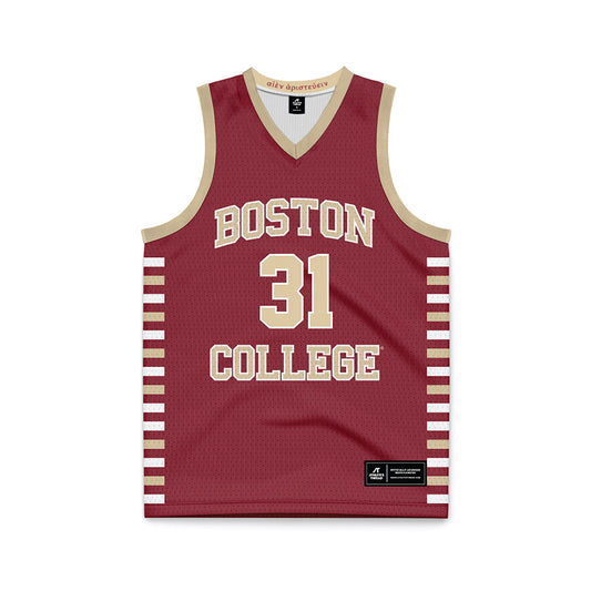 Boston College - NCAA Men's Basketball : Elijah Strong - Maroon Basketball Jersey