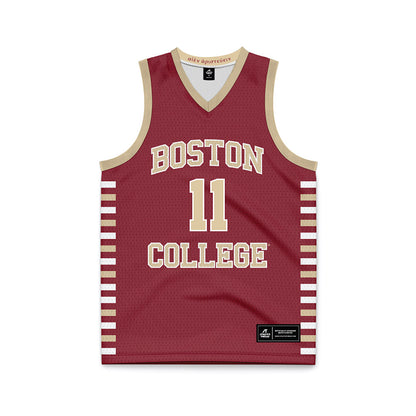 Boston College - NCAA Men's Basketball : Nick Petronio - Maroon Basketball Jersey