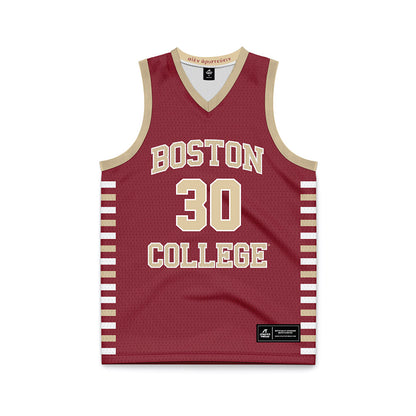 Boston College - NCAA Men's Basketball : Caleb Steger - Maroon Basketball Jersey-0
