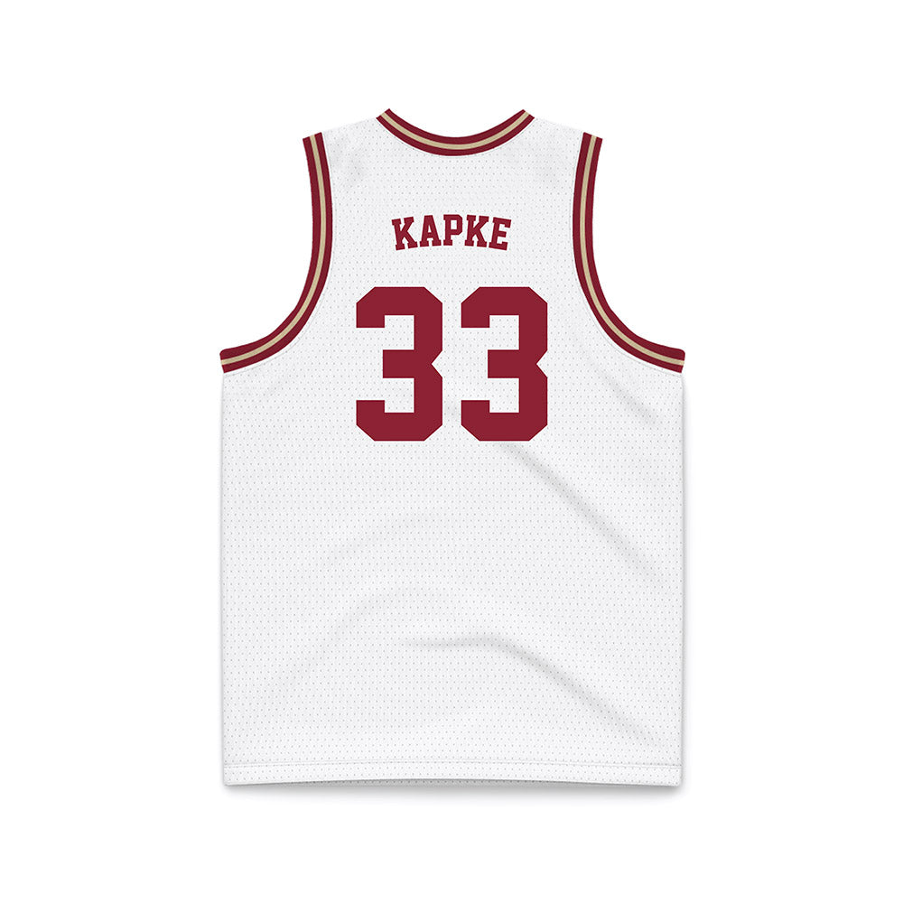 Boston College - NCAA Men's Basketball : Boden Kapke - White Throwback Basketball Jersey-1
