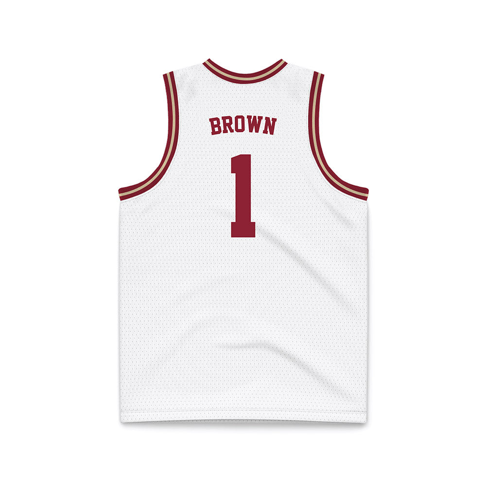 Boston College - NCAA Men's Basketball : Dion Brown - White Throwback Basketball Jersey-1