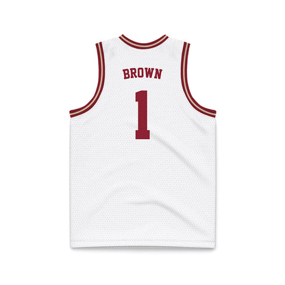 Boston College - NCAA Men's Basketball : Dion Brown - White Throwback Basketball Jersey-1