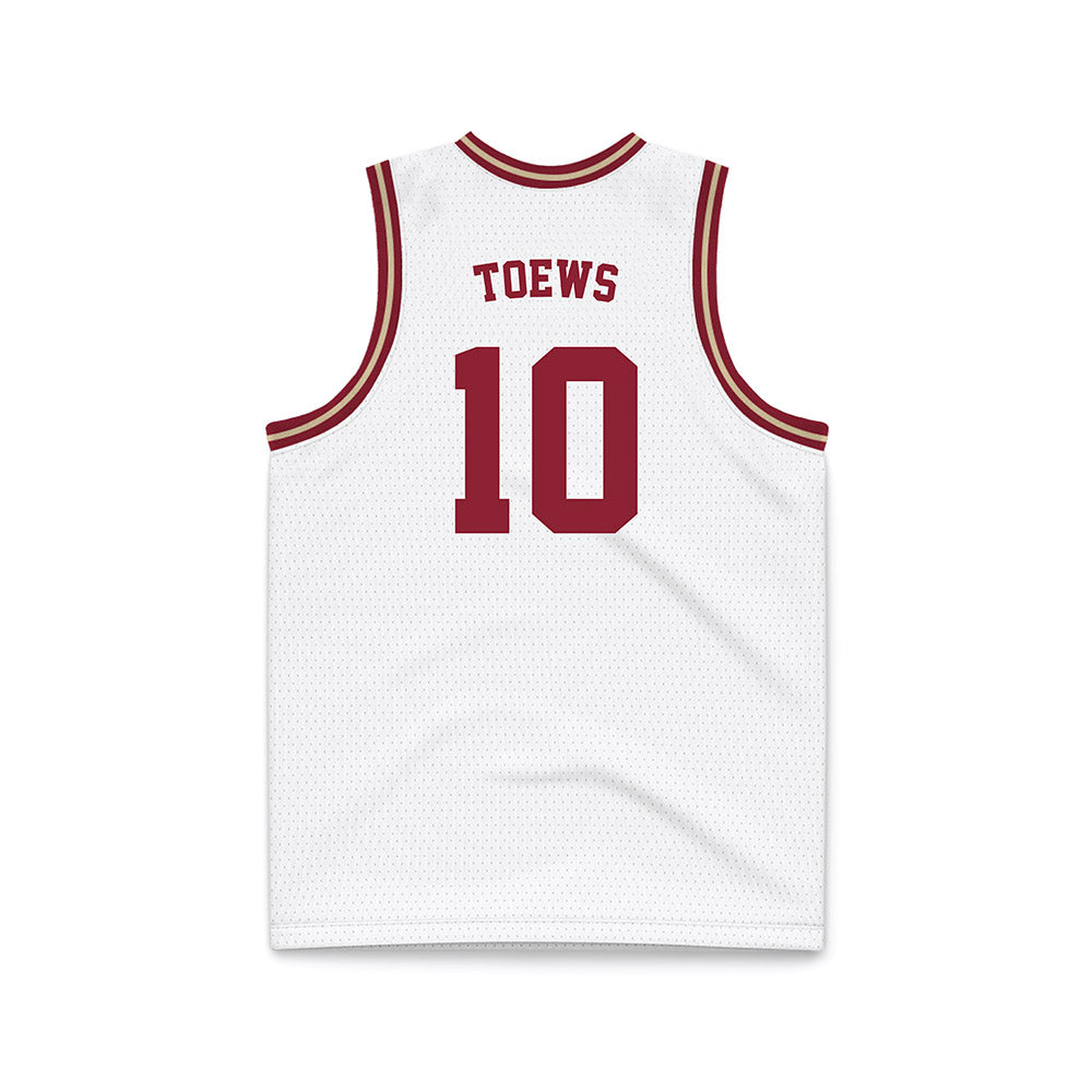 Boston College - NCAA Men's Basketball : Luka Toews - White Throwback Basketball Jersey-1