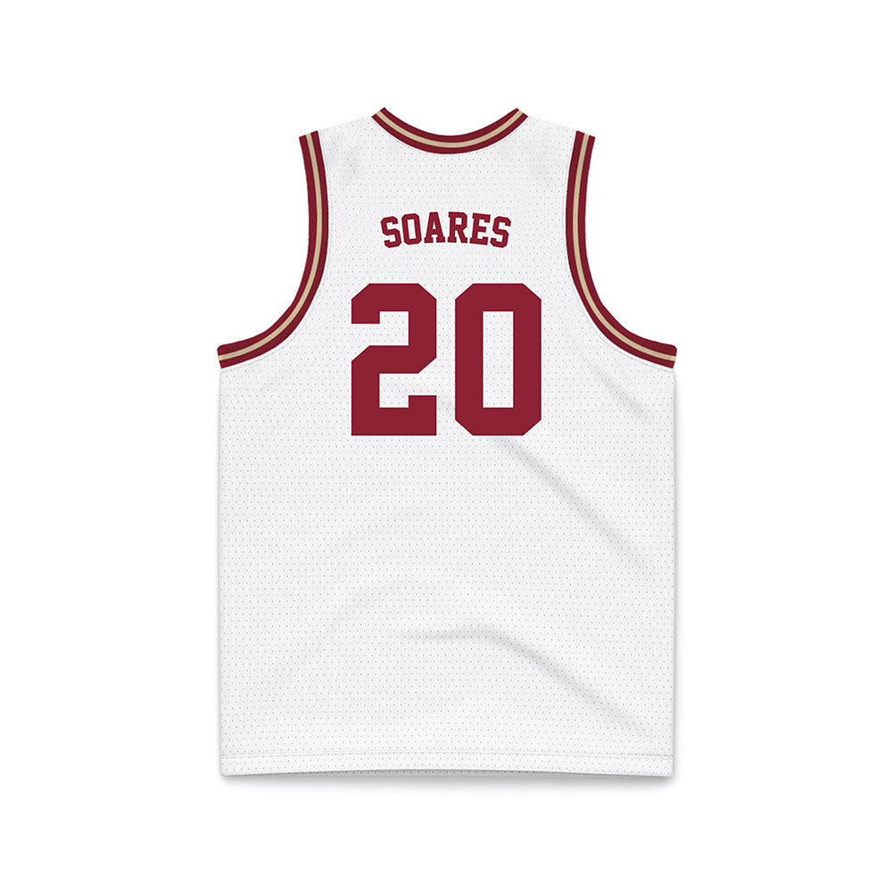 Boston College - NCAA Men's Basketball : Ethan Soares - White Throwback Basketball Jersey