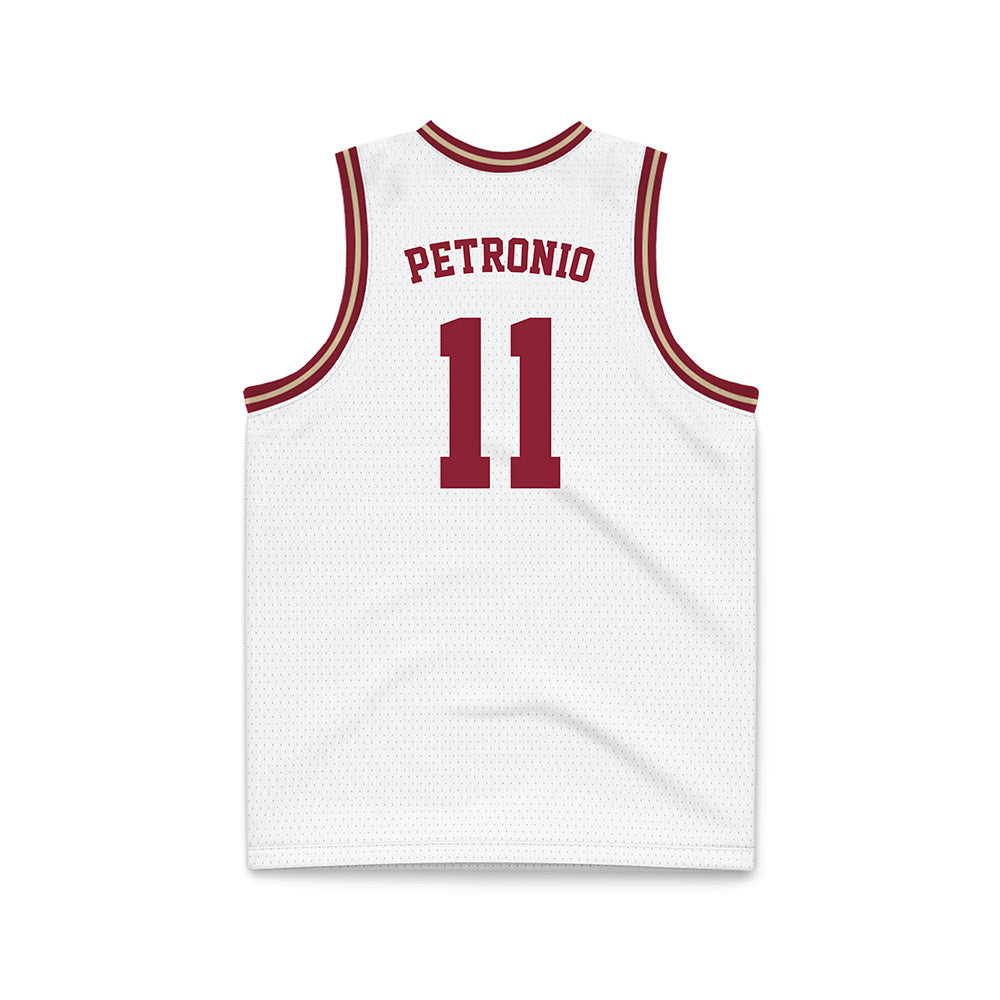 Boston College - NCAA Men's Basketball : Nick Petronio - White Throwback Basketball Jersey