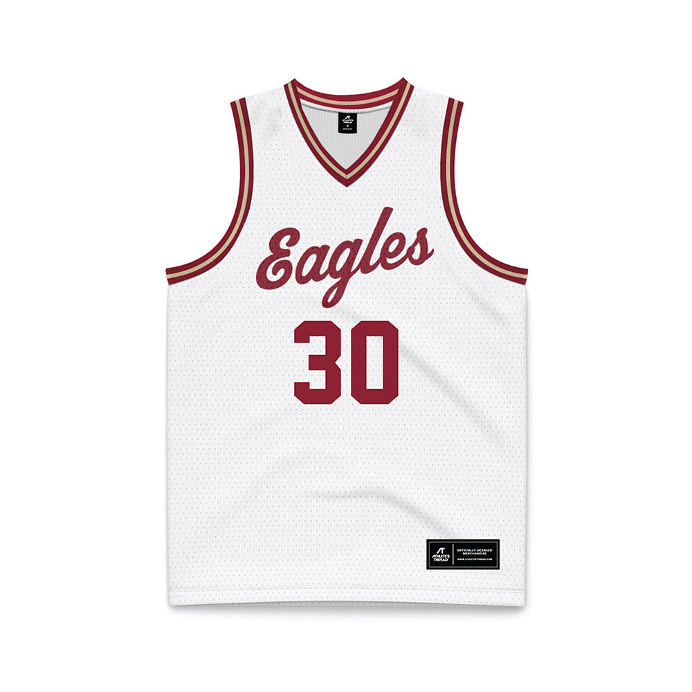 Boston College - NCAA Men's Basketball : Caleb Steger - White Throwback Basketball Jersey-0