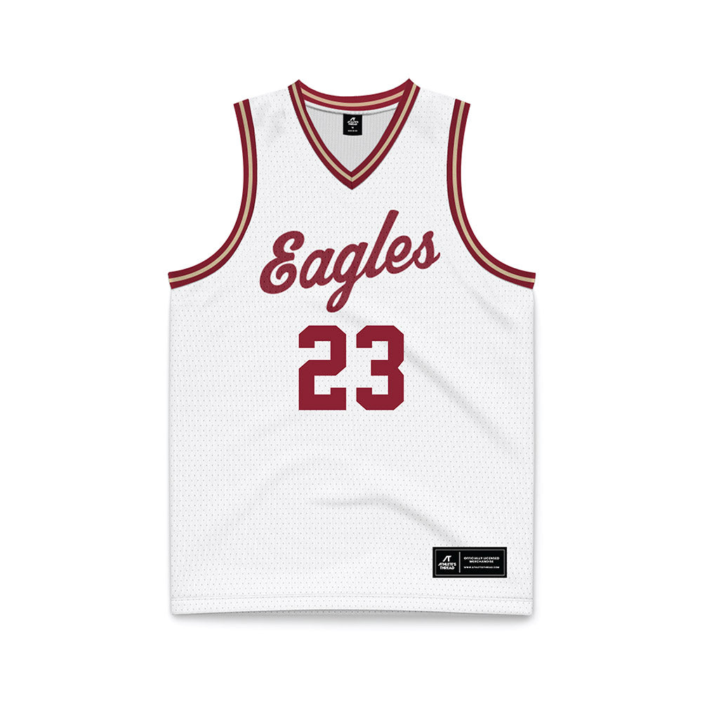 Boston College - NCAA Men's Basketball : Aidan Shaw - White Throwback Basketball Jersey-0