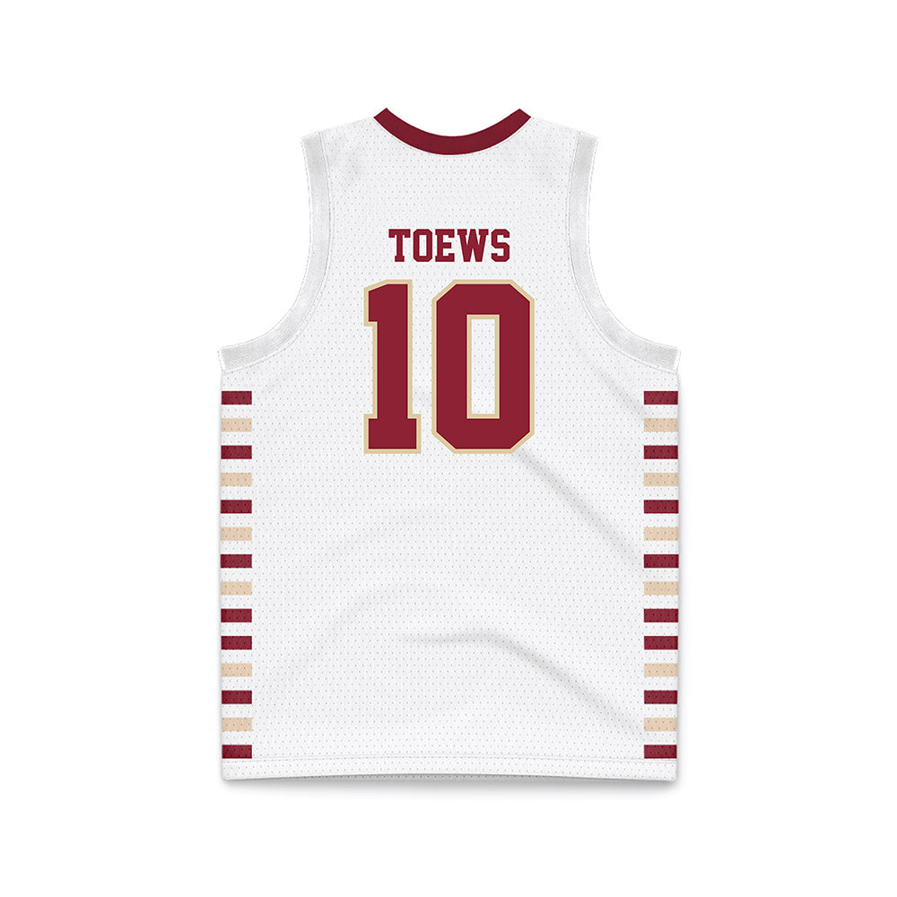 Boston College - NCAA Men's Basketball : Luka Toews - White Basketball Jersey-1